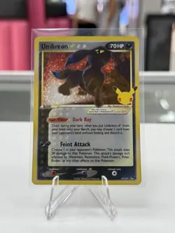 Umbreon Gold Star 17/17 Holo 25th Anniversary Celebrations NM Pokemon Card - Image 1