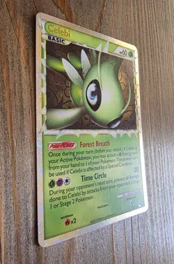 Celebi Prime 92/102 HGSS Triumphant holo Pokemon card Nintendo rare - Image 2