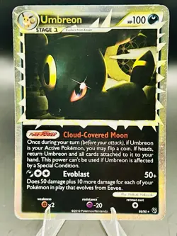 Pokemon TCG Umbreon Prime 86/90 Undaunted Holo Ultra Rare English 2010 HP100 - Image 1