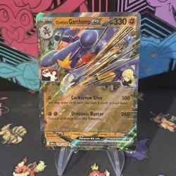 Cynthia's Garchomp EX 104/182 | Play! Pokemon Prize Pack | STAMPED Card - Image 1