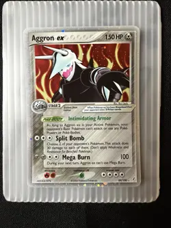 Pokemon TCG Aggron EX Crystal Guardians Holo Card 89/100 Rare Near Mint - Image 1