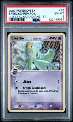Pokemon PSA 8 Treecko #68 Reverse Holo Ex Crystal Guardians 2006 Italian - Image 2