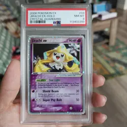 2006 Pokemon EX Crystal Guardians Holo Jirachi ex #94 PSA 8 NM-MT - Image 2