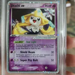 2006 Pokemon EX Crystal Guardians Holo Jirachi ex #94 PSA 8 NM-MT - Image 3