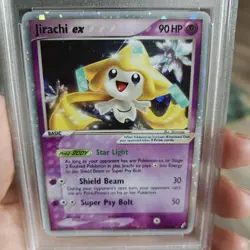 2006 Pokemon EX Crystal Guardians Holo Jirachi ex #94 PSA 8 NM-MT - Image 4
