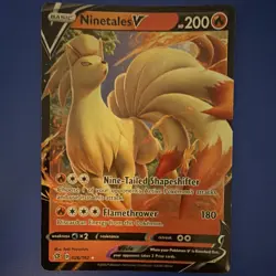 Pokemon TCG Ninetales V 026/192 Rebel Clash Ultra Rare Holo English 200 HP - Image 1