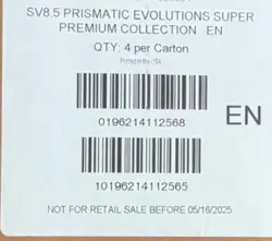 Pokemon TCG Prismatic Evolutions Super Premium Collection Sealed Case (4 SPC) - Image 1