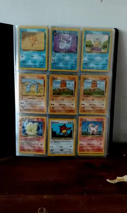 1999 vintage pokemon card binder jungle fossil base nm-hp - Image 1