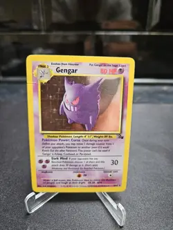 Pokemon Gengar TCG Fossil Holo Card 5/62 Vintage Hp Perfect For Binder - Image 1