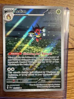 Ledian 144/142 Illustration Rare Stellar Crown Pokemon Holo Near Mint - Image 1