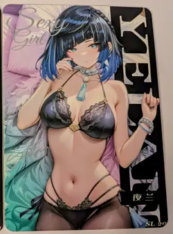 Yelan Genshin Impact Light & Dark Goddess Story Waifu A5 Card Anime - Image 1