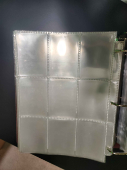 182 Count (Fits 3276 Cards) USED Generic 3x3 3-Ring Binder Trading Card Pages - Image 1