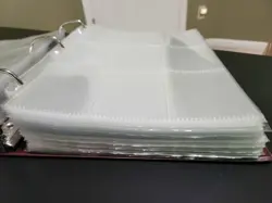 182 Count (Fits 3276 Cards) USED Generic 3x3 3-Ring Binder Trading Card Pages - Image 2