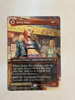 Gwen Stacy (0202) (Borderless) Marvel's Spider-Man Regular MTG - Image 1