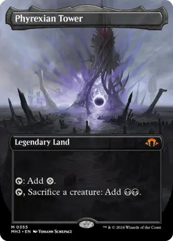 Phyrexian Tower (Borderless) Modern Horizons 3 Foil. MTG Magic The Gathering - Image 1