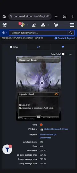 Phyrexian Tower Foil Borderless Card, Magic: The Gathering Modern Horizons 3 - Image 3