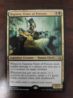 Hapatra, Vizier of Poisons LP Amonkhet MTG FREE SHIPPING - Image 1