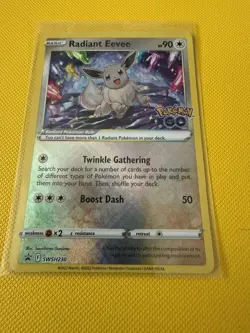 Radiant Eevee SWSH230 SWSH: Sword & Shield Black Star Promo Pokemon Card NM - Image 2