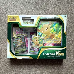 Pokemon TCG Leafeon VSTAR Special Collection Box 6 Cards Promo English 2022 - Image 1