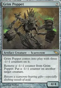 MTG Grim Poppet, Shadowmoor, Heavily Played, English - Image 1
