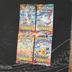 Pokemon TCG Scarlet & Violet: Surging Sparks Booster Packs Lot of 4 English - Image 1
