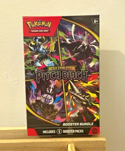 Pokemon TCG Mega Evolution: Pitch Black Booster Bundle 6 Packs English 2026 - Image 1