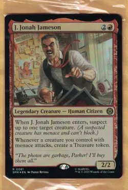 Sealed Prerelease Foil - J. Jonah Jameson (Spider-Man, Rare, 2025) MTG - Image 1