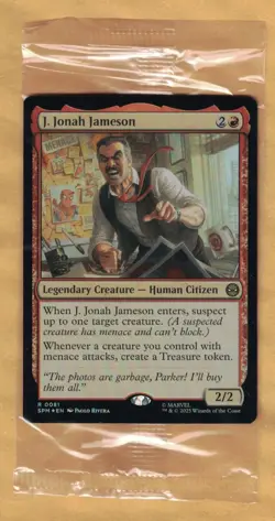 Sealed Prerelease Foil - J. Jonah Jameson (Spider-Man, Rare, 2025) MTG - Image 2