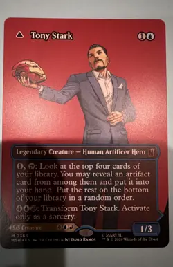 Tony Stark (Borderless) (0363) Marvel Super Heroes Regular Mythic Mtg M/NM - Image 1