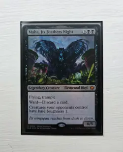 MTG Magic the Gathering - Maha, Its Feathers Night Foil #100 - Bloomburrow - Image 1