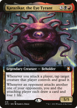Karazikar, the Eye Tyrant *Extended Art* | AFC Forgotten Realms Commander NM MTG - Image 1