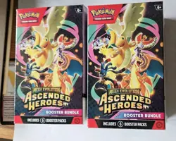 Pokemon TCG Mega Evolution Ascended Heroes Booster Bundle 6 Packs Sealed EN - Image 1