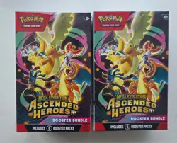 x2 Pokemon TCG Mega Evolution Ascended Heroes Booster Bundle Sealed - Image 1