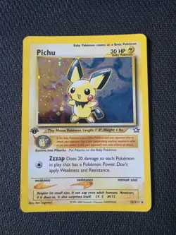 Pokemon Pichu TCG Neo Genesis 1st Edition Holo Card 12/111 - Image 1