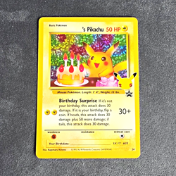 Nintendo Birthday Pikachu Promo Holo 24 Wotc Promo Pokemon TCG English - Image 1