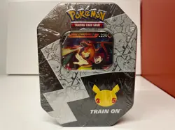 Pokemon TCG Lance’s Charizard V Celebration Tin 25th Anniversary Factory Sealed - Image 1