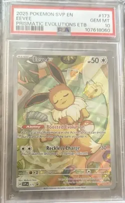 Eevee 173 Promo PSA 10 SVP English Pokemon Card TCG 2025 Prismatic Evolutions - Image 1