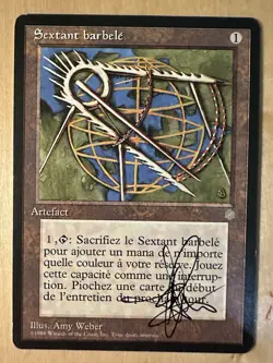 MTG ARTIST PROOF Portuguese Barbed Sextant AP Art Sketch Amy WEBER Magic - Image 2