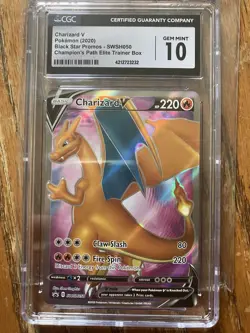 CGC 10 Charizard V SWSH050 Promo Holo SWSH Sword & Shield English 220 HP - Image 1