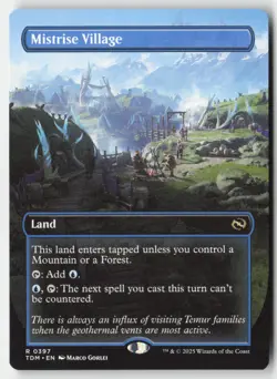 MTG - Mistrise Village (Borderless) R Tarkir: Dragonstorm 397 LP-NM - Image 1