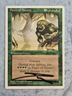 Force of Nature - 4th Edition - Magic the Gathering - Signed - Douglas Shuler - Image 1