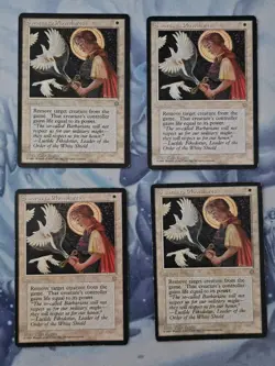 Swords to Plowshares x 4 - Ice Age - Magic the Gathering - MTG - Heavy Play - Image 1