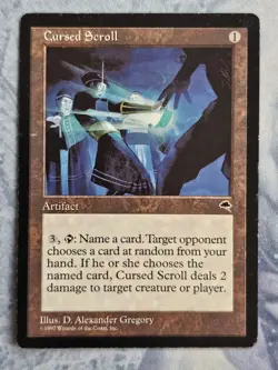 Cursed Scroll - Tempest - Magic the Gathering - MTG - Light Play - Image 1