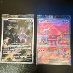 Pokemon TCG Scarlet & Violet 151 Promo Holo Mewtwo 052 & Mew ex 053 Lot - Image 1