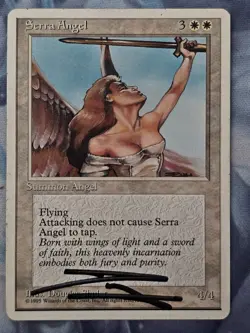 Serra Angel- 4th Edition - Magic the Gathering - Signed - Douglas Shuler - Image 1