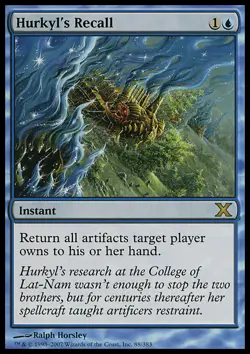 HURKYL'S RECALL X (1) Tenth Edition MTG Exellent up to Near Mint 4RCards - Image 1