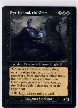 Syr Konrad, The Grim NM* RETRO PROMO CMDR Party ENGLISH 1 mtg -UnltdCards - Image 1