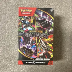 Pokemon TCG Mega Evolution Pitch Black Booster Bundle 6 Sealed Packs English - Image 1
