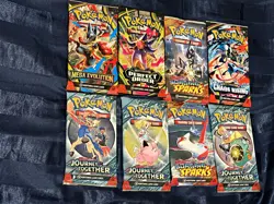 Pokemon TCG 8 Sealed Booster Packs Lot Assorted Sets English (Shining Fates) - Image 1