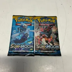 Lot of 2 Pokemon Sun & Moon Base Booster Pack - 10 Cards New Factory Sealed 820650801945 - Image 1